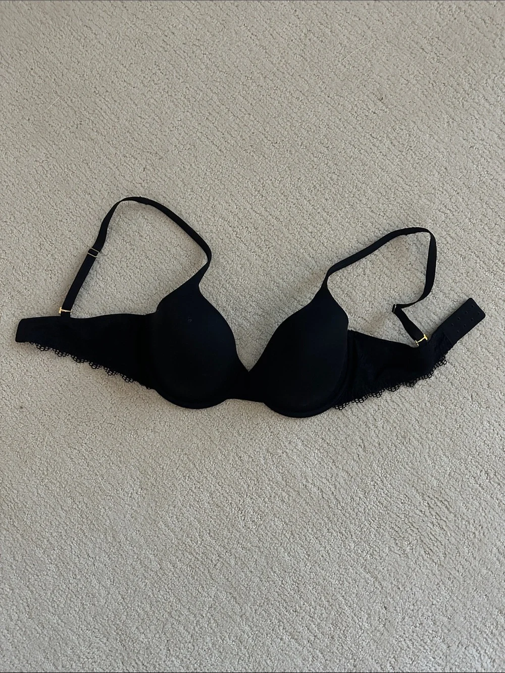 Soma Embraceable Demi Bra 34D Nude Seamless Lace Trim T-Shirt Bra Molded Cups - Picture 5 of 8